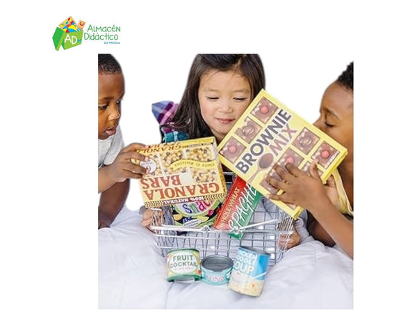 CANASTILLA DE COMPRAS CON PRODUCTOS - MELISSA & DOUG - LET´S PLAY HOUSE!  GROCERY BASKET WITH PLAY FOOD