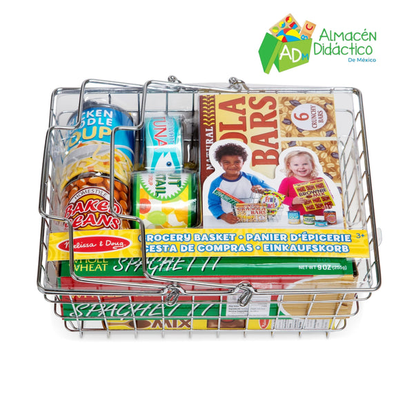 CANASTILLA DE COMPRAS CON PRODUCTOS - MELISSA & DOUG - LET´S PLAY HOUSE!  GROCERY BASKET WITH PLAY FOOD