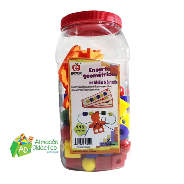 CUERPOS GEOMÉTRICOS ENSARTE C/TABLILLAS DE SERIACION