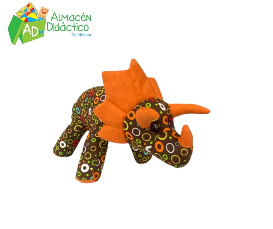 DINOSAURIO DE TELA-CAFE TRICERATOPS