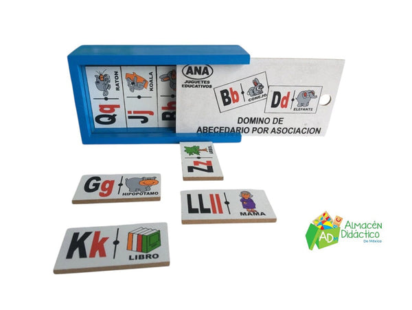 DOMINO DE MADERA ABECEDARIO POR ASOCIACIÓN