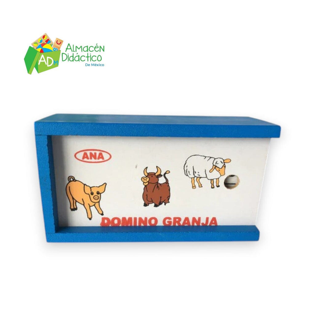 DOMINO DE MADERA ANIMALES DE LA GRANJA
