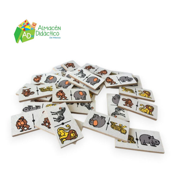DOMINO DE MADERA ANIMALES DE LA SELVA