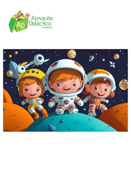 ROMPECABEZAS NIÑOS EN EL ESPACIO