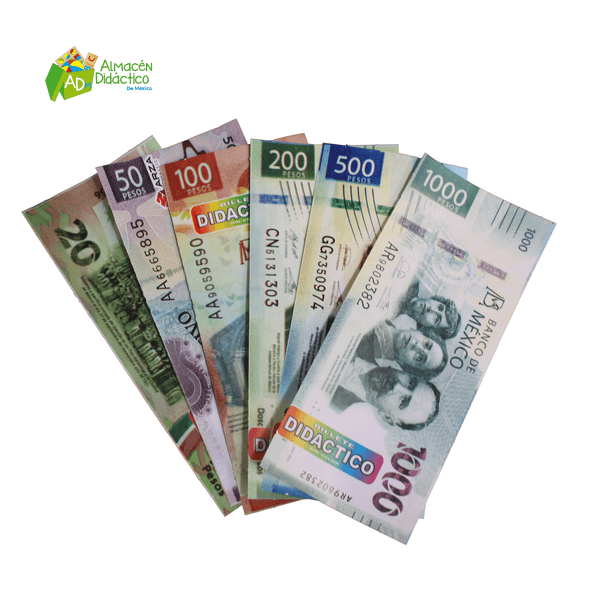 BILLETE DE PAPEL DIDACTICO 30 PZS