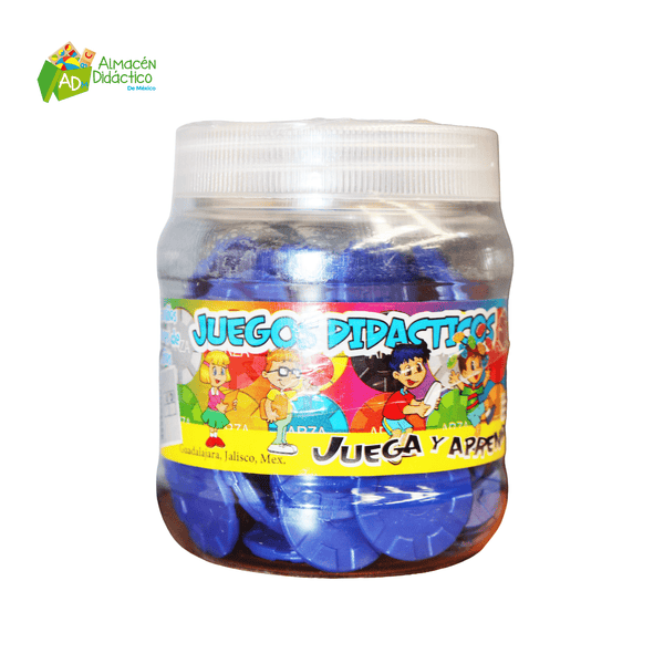 BOTE FICHA AZUL 100 PZS