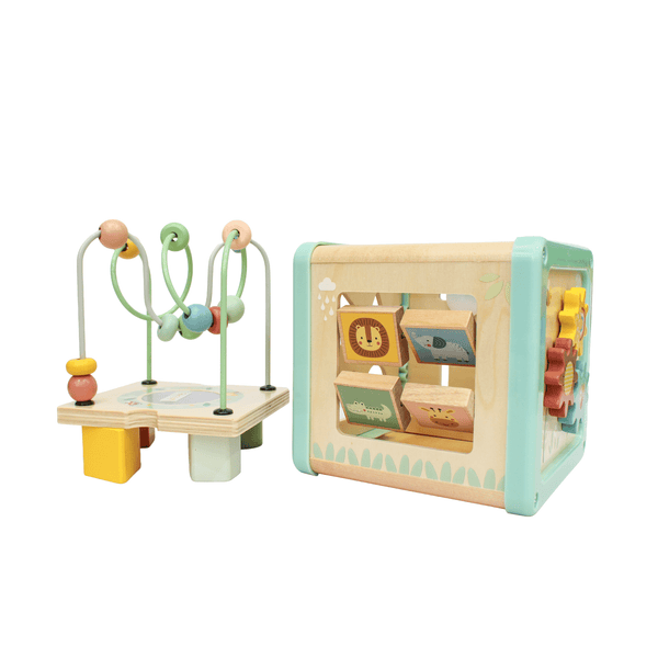 Cubo de actividades color pastel