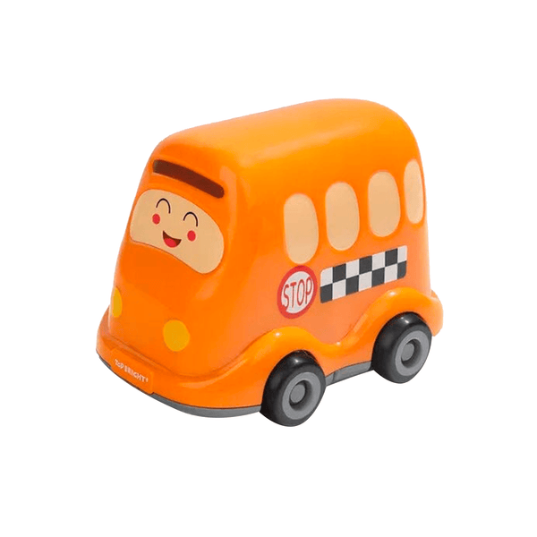 Camión escolar con rompecabezas