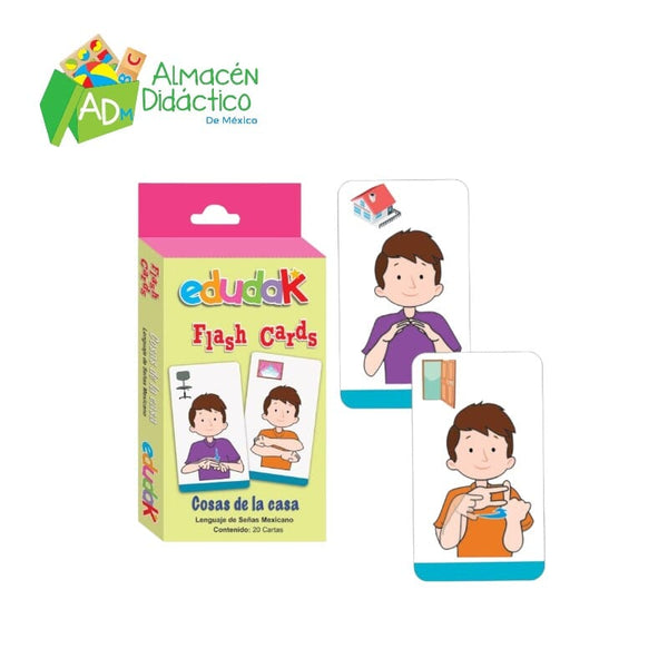 FLASH CARDS OBJETOS DE LA CASA (LENGUAJE DE SEÑAS)