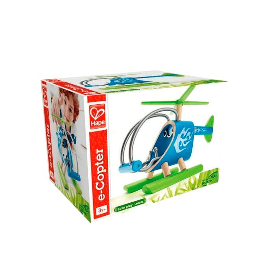 HELICÓPTERO DE MADERA HAPE
