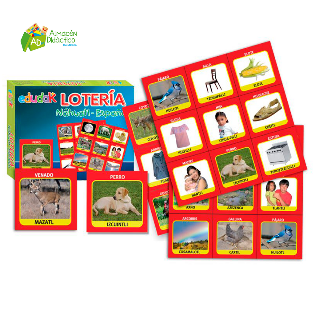 LOTERÍA ABECEDARIO NÁHUATL - ESPAÑOL