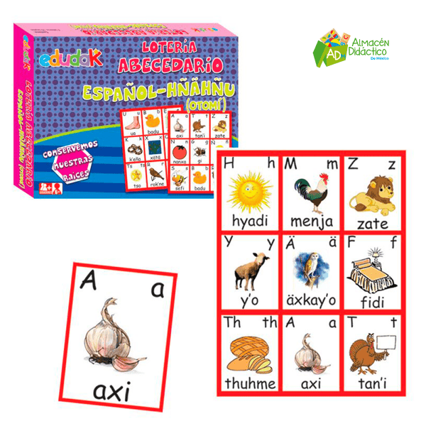 LOTERÍA ABECEDARIO ESPAÑOL - HÑÄHÑU (OTOMÍ)