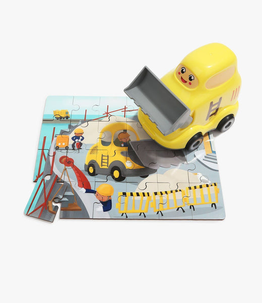 EXCAVADORA CON ROMPECABEZAS